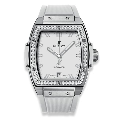 hublot white with diamonds|Hublot diamond calendar.